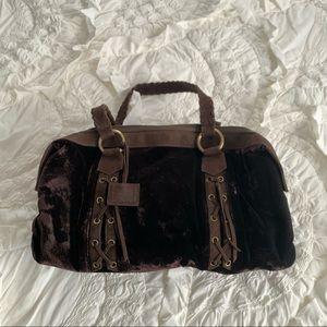 Via Spiga Brown Velvet Purse